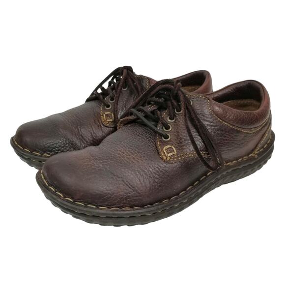 Born Shoes - Born Women's Ravine Brown Pebbled Leather Sneakers Size 7.5